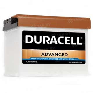 Аккумулятор DURACELL (63 Ah) 600 A, 12 V Обратная, R+ L2 DA63