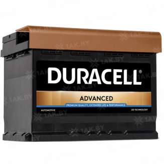 Аккумулятор DURACELL (62 Ah) 540 A, 12 V Обратная, R+ LB2 DA62 0