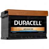 Аккумулятор Duracell Advanced (74 Ah) 680 A, 12 V Обратная, R+ L3 DA74