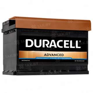 Аккумулятор DURACELL (72 Ah) 660 A, 12 V Обратная, R+ LB3 DA72 Аккумулятор DURACELL (72 Ah) 660 A, 12 V Обратная, R+ LB3 DA72