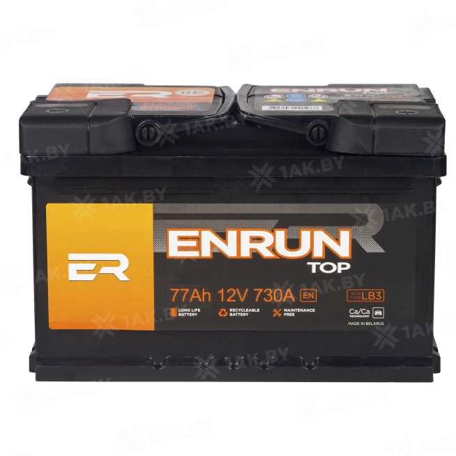 Аккумулятор ENRUN TOP (77 Ah) 730 A, 12 V Обратная, R+ LB3 EN770P 2