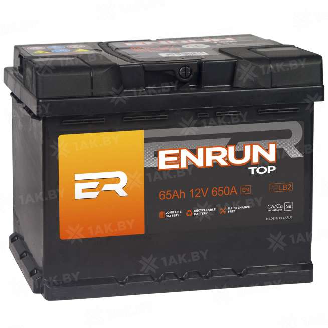 Аккумулятор ENRUN TOP (65 Ah) 650 A, 12 V Обратная, R+ LB2 EN650P 1