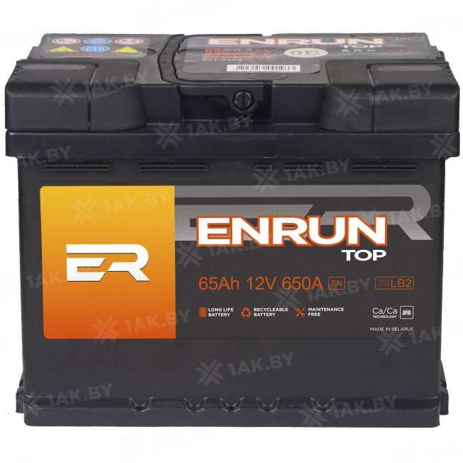 Аккумулятор ENRUN TOP (65 Ah) 650 A, 12 V Обратная, R+ LB2 EN650P 2
