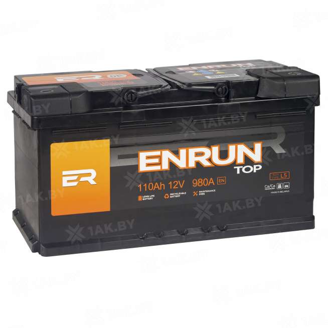 Аккумулятор ENRUN TOP (110 Ah) 980 A, 12 V Обратная, R+ L5 0