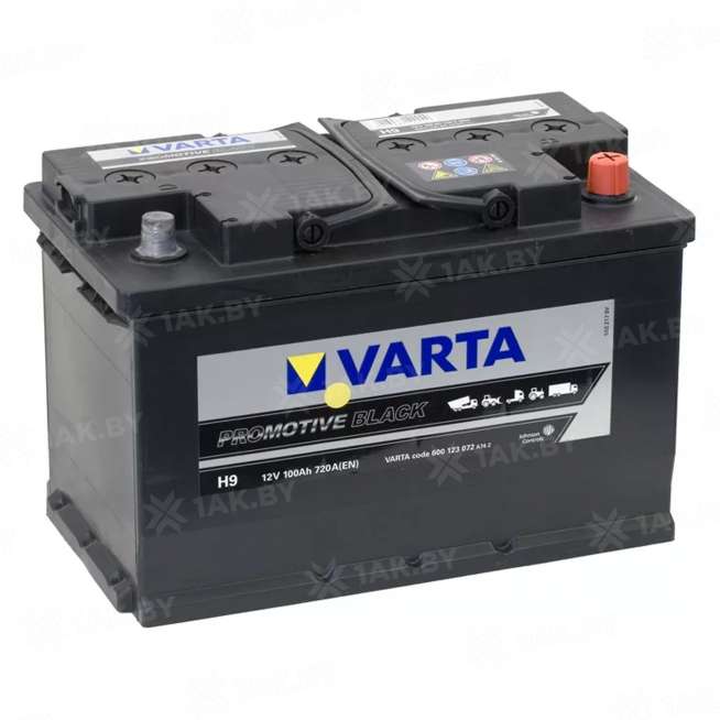 Аккумулятор VARTA PROMOTIVE BLACK (100 Ah) 720 A, 12 V Обратная, R+ LB4 0