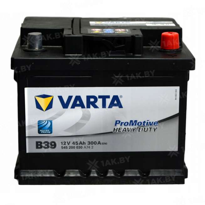 Аккумулятор VARTA PROMOTIVE BLACK (45 Ah) 300 A, 12 V Обратная, R+ LB1 0