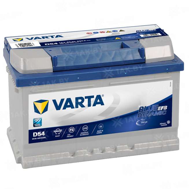 Аккумулятор VARTA Blue Dynamic EFB (65 Ah) 650 A, 12 V Обратная, R+ L3 560550 0