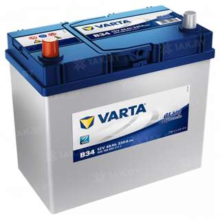 Аккумулятор VARTA Blue Dynamic (45 Ah) 330 A, 12 V Прямая, L+ B24 545158 Аккумулятор VARTA Blue Dynamic (45 Ah) 330 A, 12 V Прямая, L+ B24 545158