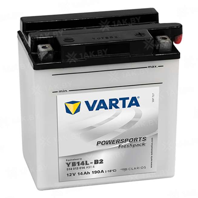 Аккумулятор для мотоцикла Varta Powersports (14 Ah) 190 A, 12 V Обратная, R+ YB14L-B2 514013014-558156 0