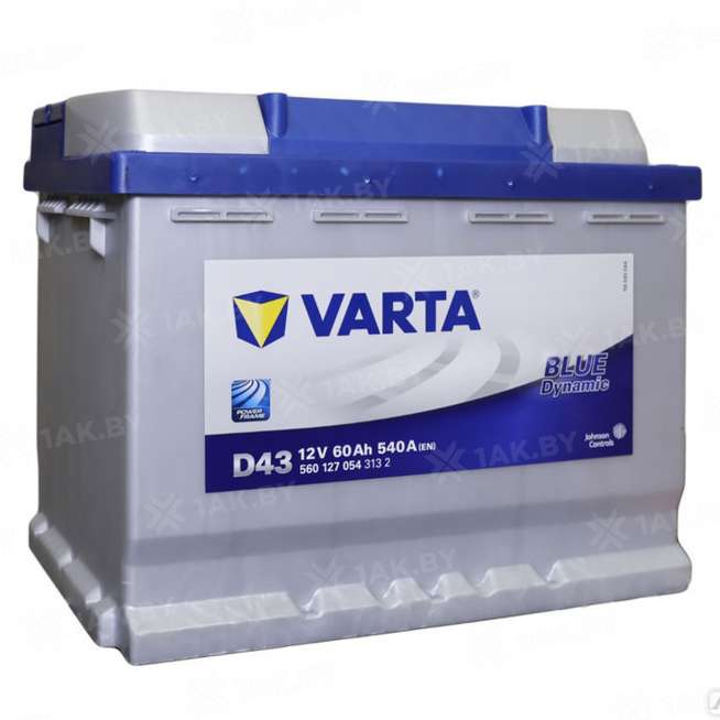 Аккумулятор VARTA Blue Dynamic (60 Ah) 560 А, 12 V Прямая, L+ LB2 560127 0