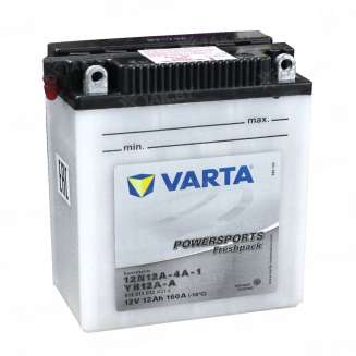 Аккумулятор Varta Powersports (12 Ah) 160 A, 12 V Обратная, R+ YB12A-A 512011012-558150 0