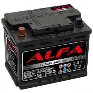 Аккумулятор ALFA Hybrid (60 Ah) 540 A, 12 V Прямая, L+ L2 AL601E Аккумулятор ALFA Hybrid (60 Ah) 540 A, 12 V Прямая, L+ L2 AL601E