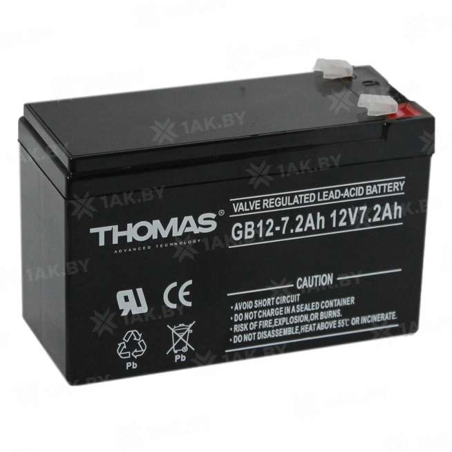 Аккумуляторная батарея Thomas GB 12-7.2Ah F1, Китай 0