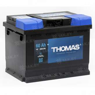 Аккумулятор THOMAS Сlarios (60 Ah) 580 А, 12 V Обратная, R+ 0
