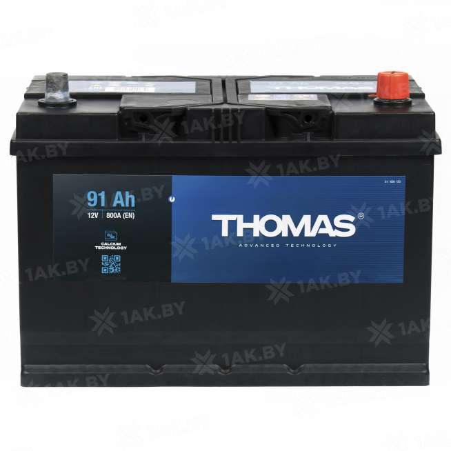 Аккумулятор THOMAS (91 Ah) 800 A, 12 V Обратная, R+ D31 627205 2