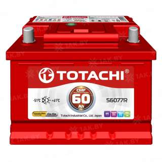 Аккумулятор TOTACHI (60 Ah) 480 A, 12 V Обратная, R+ LB2 Аккумулятор TOTACHI (60 Ah) 480 A, 12 V Обратная, R+ LB2