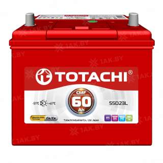 Аккумулятор TOTACHI (60 Ah) 550 A, 12 V Прямая, L+ D23 Аккумулятор TOTACHI (60 Ah) 550 A, 12 V Прямая, L+ D23