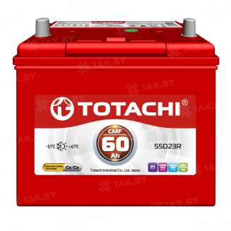 Аккумулятор TOTACHI (60 Ah) 550 A, 12 V Обратная, R+ D23 0