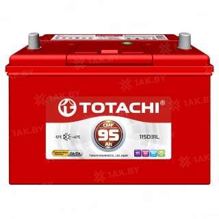 Аккумулятор TOTACHI (95 Ah) 750 A, 12 V Прямая, L+ D31
