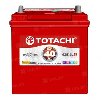 Аккумулятор TOTACHI (40 Ah) 330 A, 12 V Прямая, L+ B19 Аккумулятор TOTACHI (40 Ah) 330 A, 12 V Прямая, L+ B19