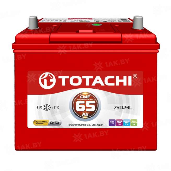 Аккумулятор TOTACHI (65 Ah) 550 A, 12 V Прямая, L+ D23 0