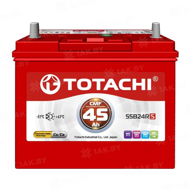 Аккумулятор TOTACHI (45 Ah) 400 A, 12 V Обратная, R+ B24 0
