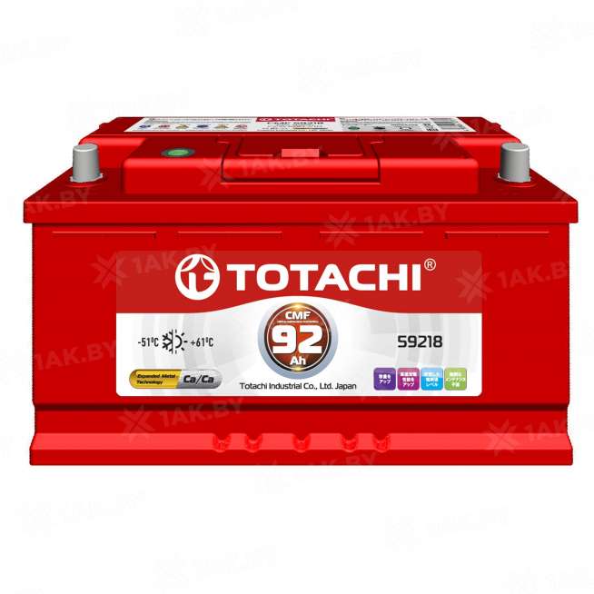 Аккумулятор TOTACHI (92 Ah) 680 A, 12 V Прямая, L+ L5 0