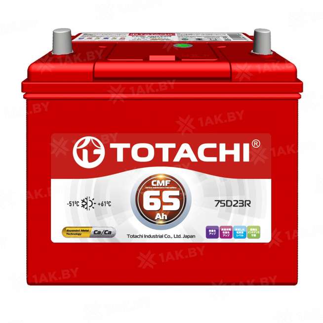 Аккумулятор TOTACHI (65 Ah) 550 A, 12 V Обратная, R+ D23 0