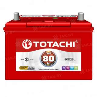 Аккумулятор TOTACHI (80 Ah) 600 A, 12 V Прямая, L+ D26