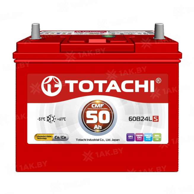 Аккумулятор TOTACHI (50 Ah) 430 A, 12 V Прямая, L+ B24 0