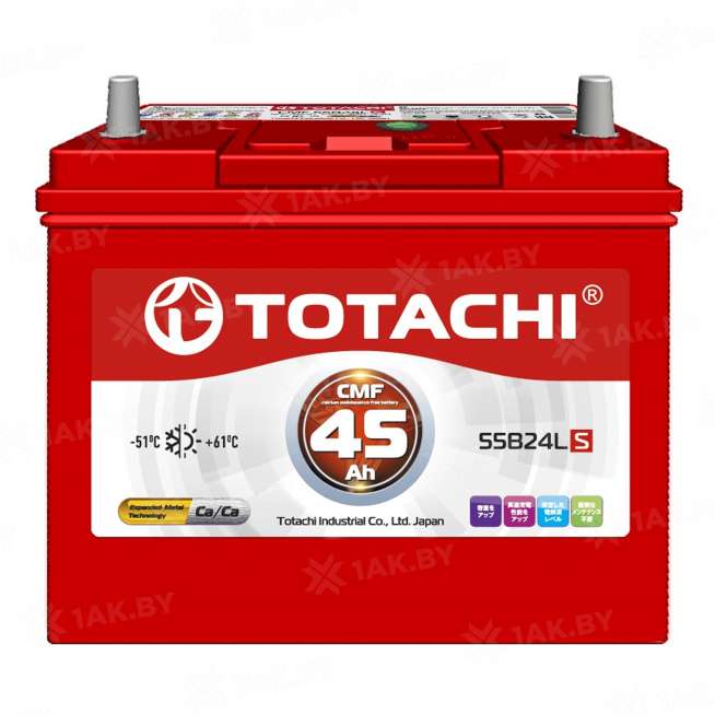 Аккумулятор TOTACHI (45 Ah) 400 A, 12 V Прямая, L+ B24 0
