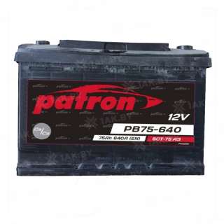 Аккумулятор Patron PB (75 Ah) 640 A, 12 V Прямая, L+ L3 Аккумулятор Patron PB (75 Ah) 640 A, 12 V Прямая, L+ L3