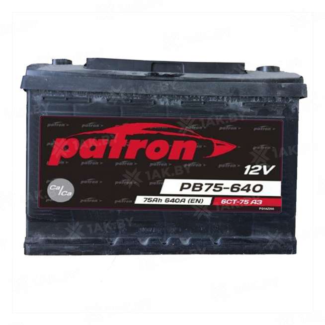 Аккумулятор Patron PB (75 Ah) 640 A, 12 V Прямая, L+ L3 0