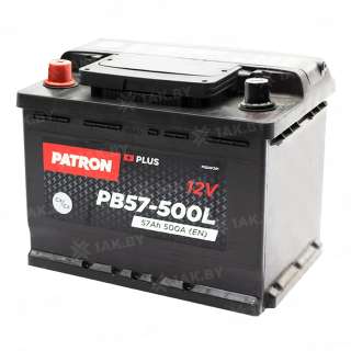 Аккумулятор Patron PB (57 Ah) 500 A, 12 V Прямая, L+ L2 Аккумулятор Patron PB (57 Ah) 500 A, 12 V Прямая, L+ L2