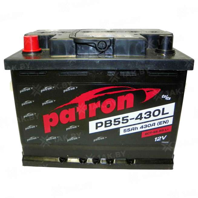 Аккумулятор Patron PB (55 Ah) 430 A, 12 V Прямая, L+ L2 0