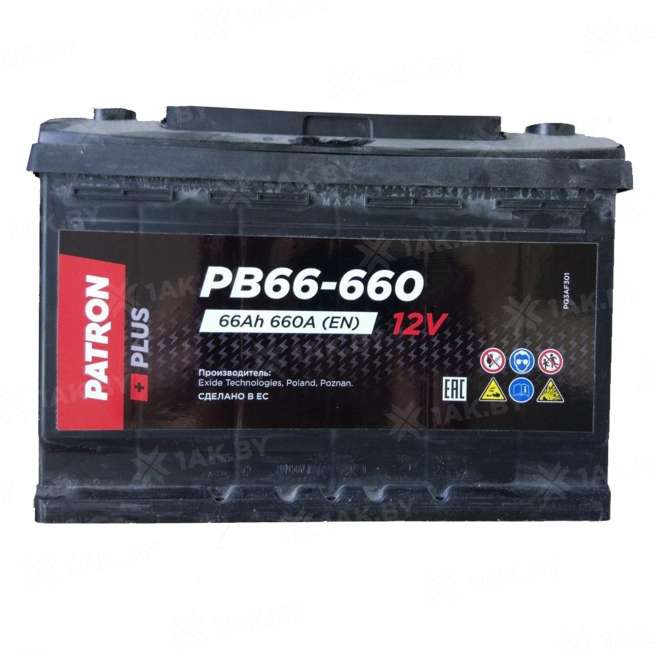 Аккумулятор Patron PB (66 Ah) 660 A, 12 V Прямая, L+ L3 0