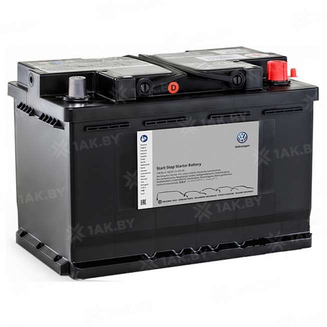 Аккумулятор Volkswagen CB AGM (58 Ah) 640 A, 12 V Обратная, R+ L2 0