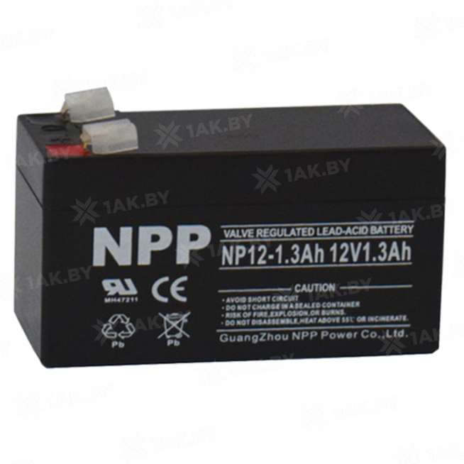 Аккумулятор NPP для ИБП, детского электромобиля, эхолота (1.3 Ah,12 V) AGM 97x45x51 0.54 кг 4