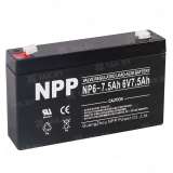 Аккумулятор NPP (7.5 Ah,6 V) AGM 151x34x100 1.11 кг