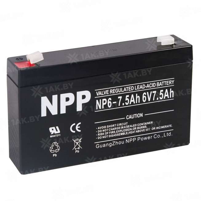 Аккумулятор для ИБП NPP (7.5 Ah) , 6 V  NP6-7.5(NPP) 4