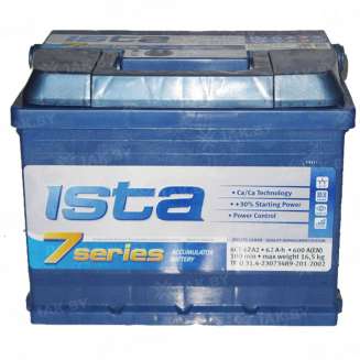 Аккумулятор ISTA 7 Series (62 Ah) 600 A, 12 V Обратная, R+ 0
