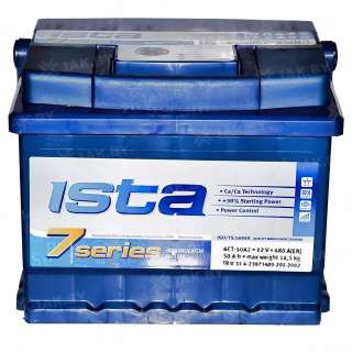 Аккумулятор ISTA 7 Series (50 Ah) 480 A, 12 V Обратная, R+ L1