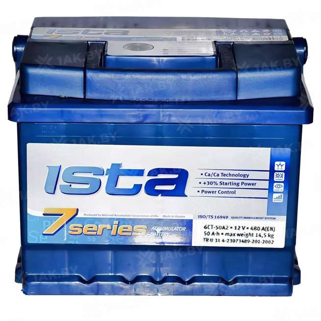 Аккумулятор ISTA 7 Series (50 Ah) 480 A, 12 V Обратная, R+ L1 0