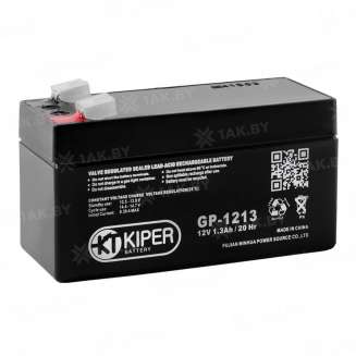 Аккумулятор Kiper (1.3 Ah,12 V) AGM 97x43x52 0.57 кг 0