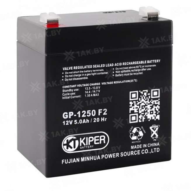 Аккумулятор KIPER для ИБП, детского электромобиля, эхолота (5 Ah,12 V) AGM 90x70x101 1.62 кг 0