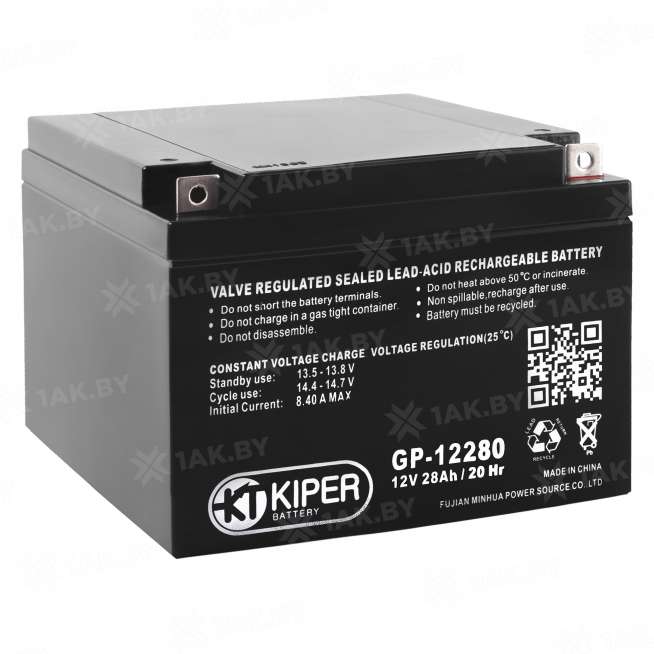 Аккумулятор KIPER для ИБП, детского электромобиля, эхолота (28 Ah,12 V) AGM 166x175x125 8 кг 0