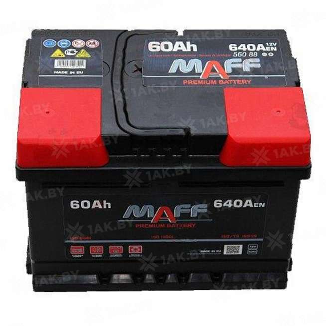 Аккумулятор MAFF Premium (60 Ah) 640 A, 12 V Обратная, R+ L2 1