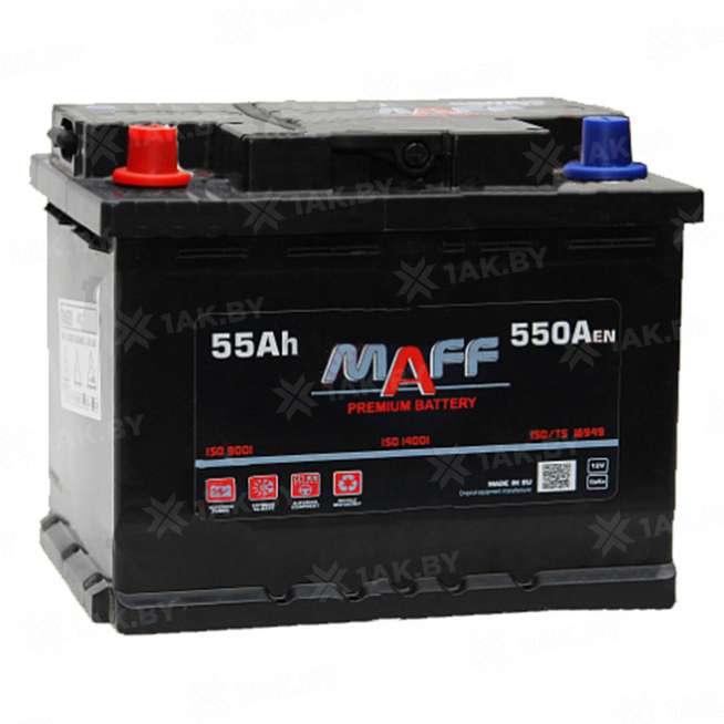 Аккумулятор MAFF Premium (55 Ah) 550 A, 12 V Прямая, L+ L2 1