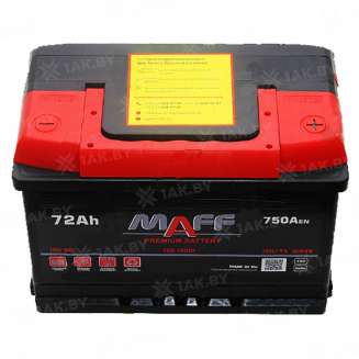 Аккумулятор MAFF Premium (72 Ah) 750 A, 12 V Обратная, R+ LB3 1