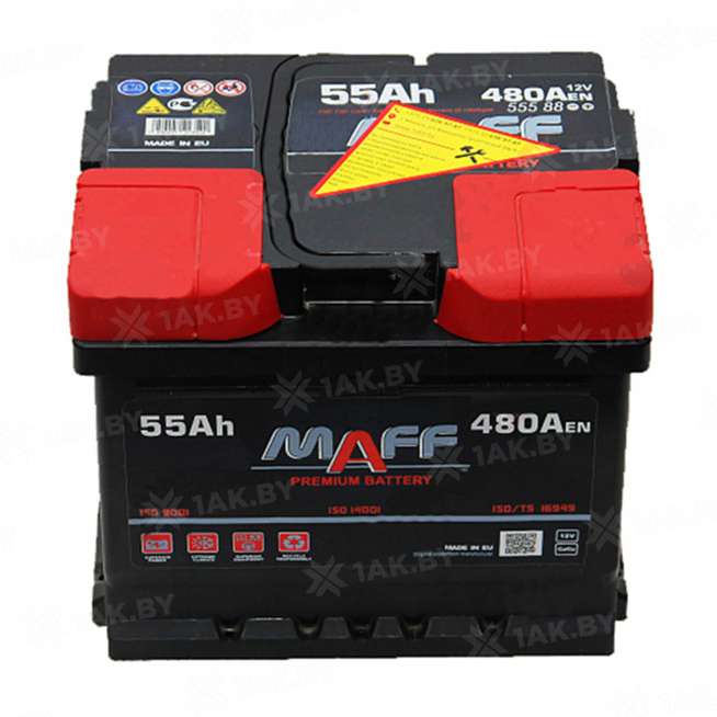 Аккумулятор MAFF Premium (55 Ah) 480 A, 12 V Прямая, L+ L1 1